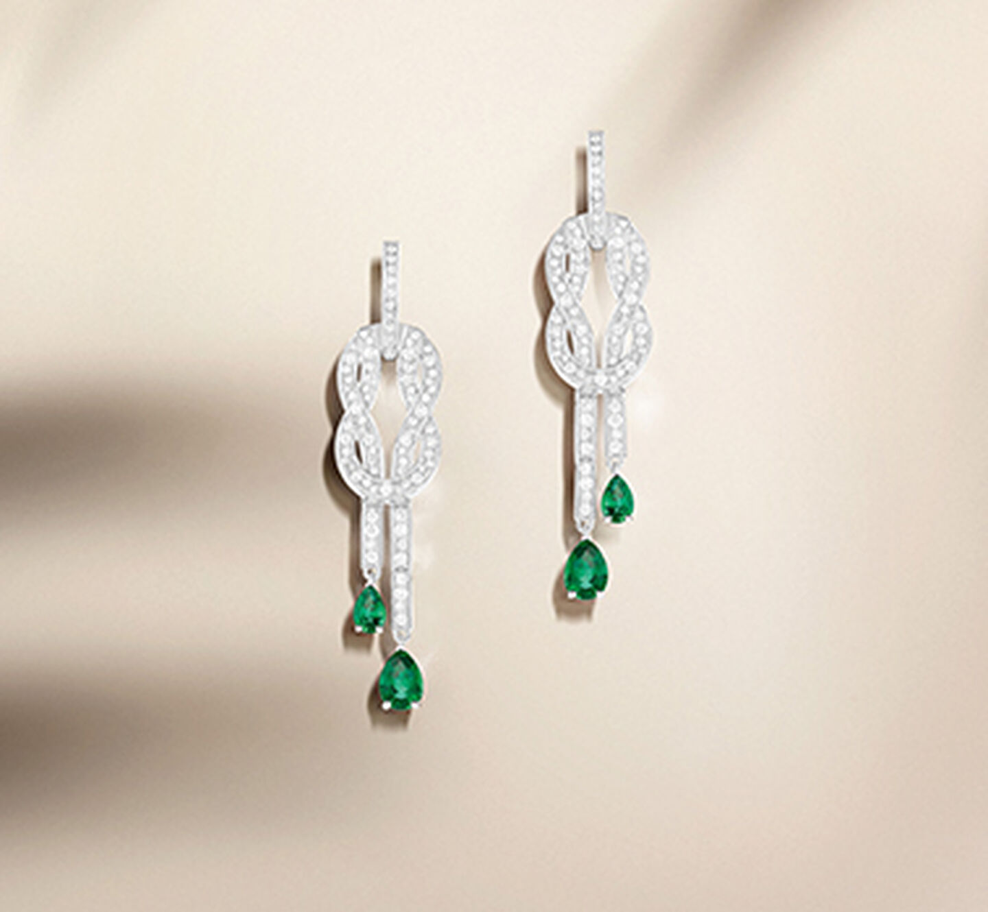 FRED chance infinie diamond and emerald earrings